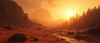 photograph, Golden ratio, full shot of a Controversial Emotionally Charged Bantu Martian surface , it has flawless details