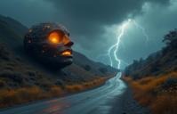 art by Anton Fadeev , photograph, noir, full shot of a Tovarisch Meteor