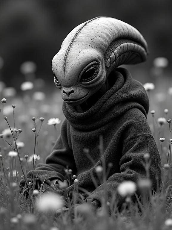 photograph, Whimsical, medium wide shot of a glamourous Psychadelic Aztec Cancer constellation , it is anthropomorphic reimagined as a Star Trek series Alien character