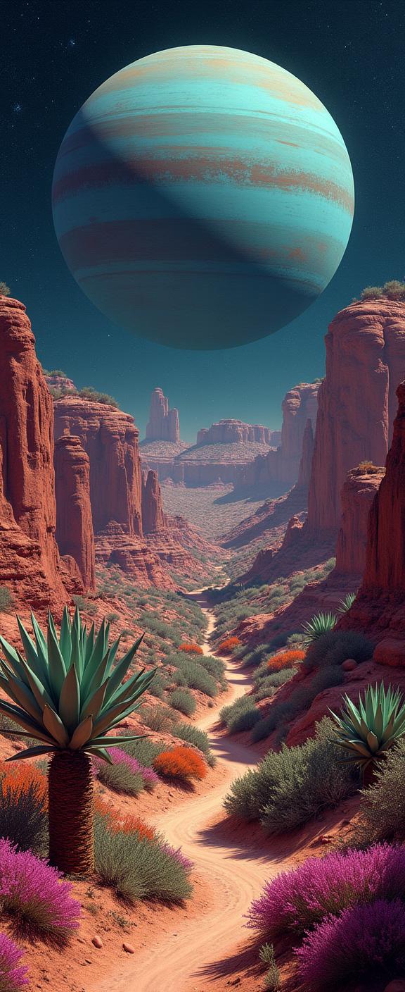 stylized by Esther Rolick and Justin Gerard and Margaret Macdonald Mackintosh and Frank Stella , photograph, Navajo jungle with Succulent, Rave Fashion
