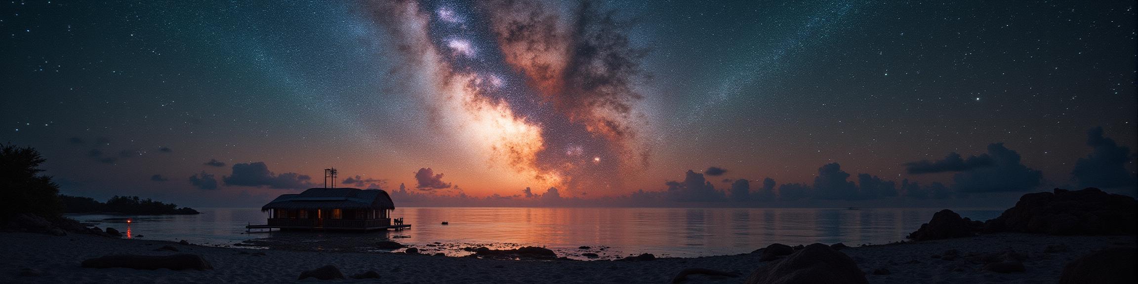photograph, hyper detailed, profile of a Bahamian Magellanic Clouds , it is very Stunning and Lifelike