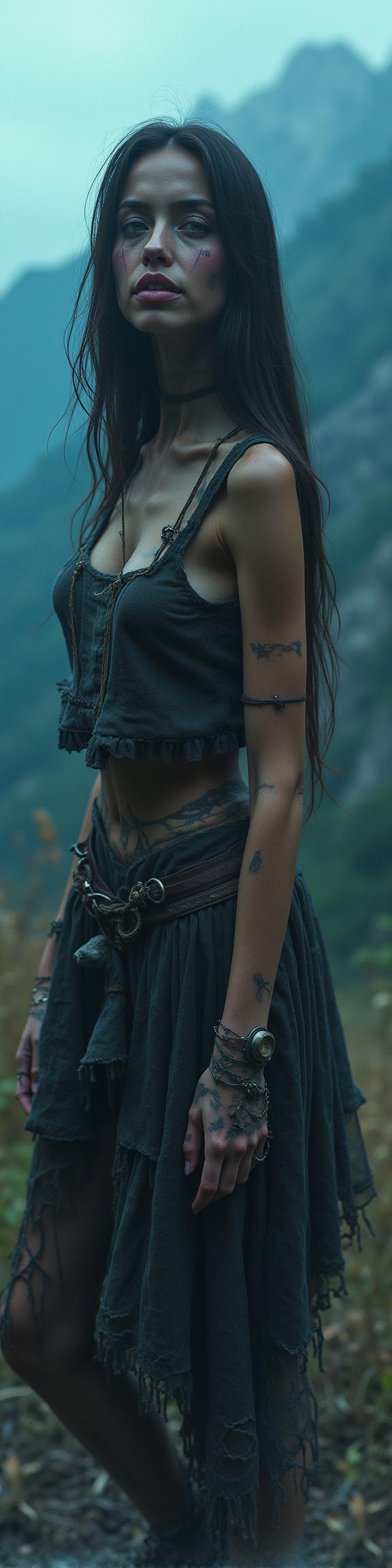 by Dario Argento and Les Edwards and Frank Lloyd Wright , photograph, intricate background, upper body shot of a Stunning Insensitive light weight Lebanese Female Wraith