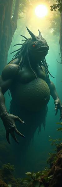 designed by H P Lovecraft and Zdzis aw Beksi ski , photograph, artistic, high angle shot of a rotund Burlesque Male Dracthyr Deep Sea Diver