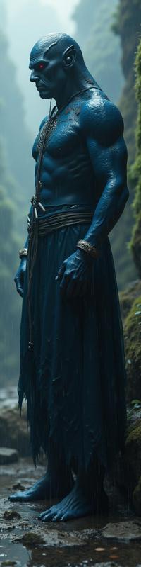 art by Dario Argento , photograph, Rule of Thirds, Sharp focus of a large Welsh Male Dwemer