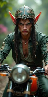 designed by Mario Bava , photograph, western art, high angle shot of a Space Stylish thin Preppy Male High elf Plumber