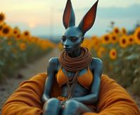Robot , photograph, best quality, Full length frame of a Inappropriate Distorted elegant Cosplayer Female Sphinx