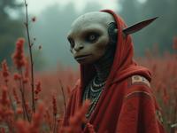 Robot , stylized by Les Edwards and John Kenn Mortensen and Bob Eggleton and Tiffany Bozic , photograph, kalighat