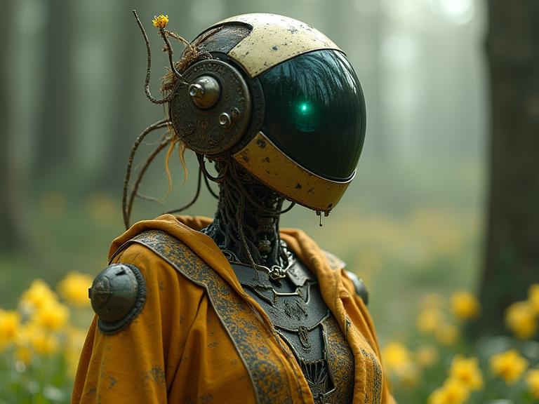 Robot , stylized by Santiago Caruso and Chris Cunningham and Karel Thole , photograph, insane details