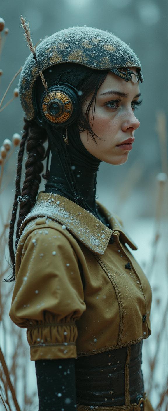 Cyborg , by Frank Lloyd Wright and Bernie Wrightson and Richard Corben and Zdzis aw Beksi ski , photograph, fairy tale