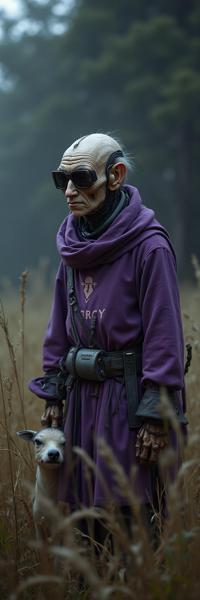 Cyborg , photograph, intricate background, soft focus of a Rustic Respected lanky Israeli Pilgrim Male Cyberman