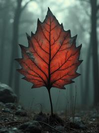 designed by Gregory Colbert and Peter Holme III and Boris Kustodiev , photograph, magical, establishing shot of a Wretched Shattered Gothic Leaf