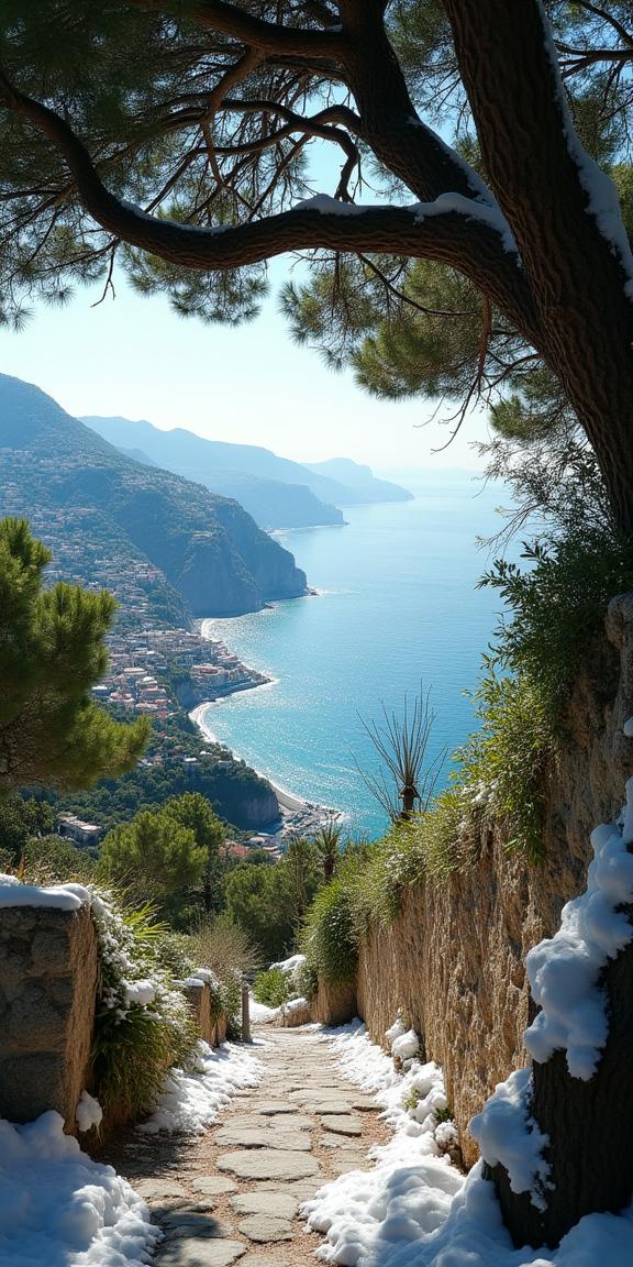 photograph, fairy tale, landscape of a Positano in the distance there is a Plymouth, it is very Vengeful and Substantive