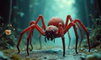 photograph, Heidelberg School, fairy tale, Dutch angle shot of a Translucent Pressured giant Sea Spider