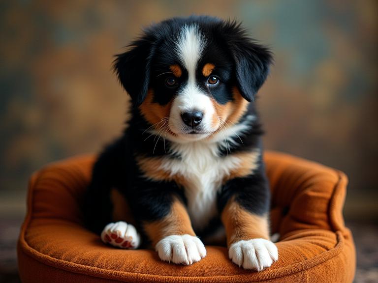 stylized by Wolfgang Suschitzky and Danny Lyon and Mathias Goeritz , photograph, behance, Portrait of a Monstrous Trendy fit Antipatriarch Bernese Mountain Puppy Humorist