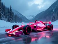 designed by Nick Knight , photograph, celebrity photographs, landscape of a Provoking Dieselpunk Innsbruck and Supersized Gamer Formula car