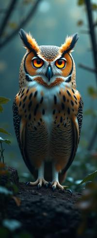 stylized by Kenro Izu , photograph, best quality, establishing shot of a Owl