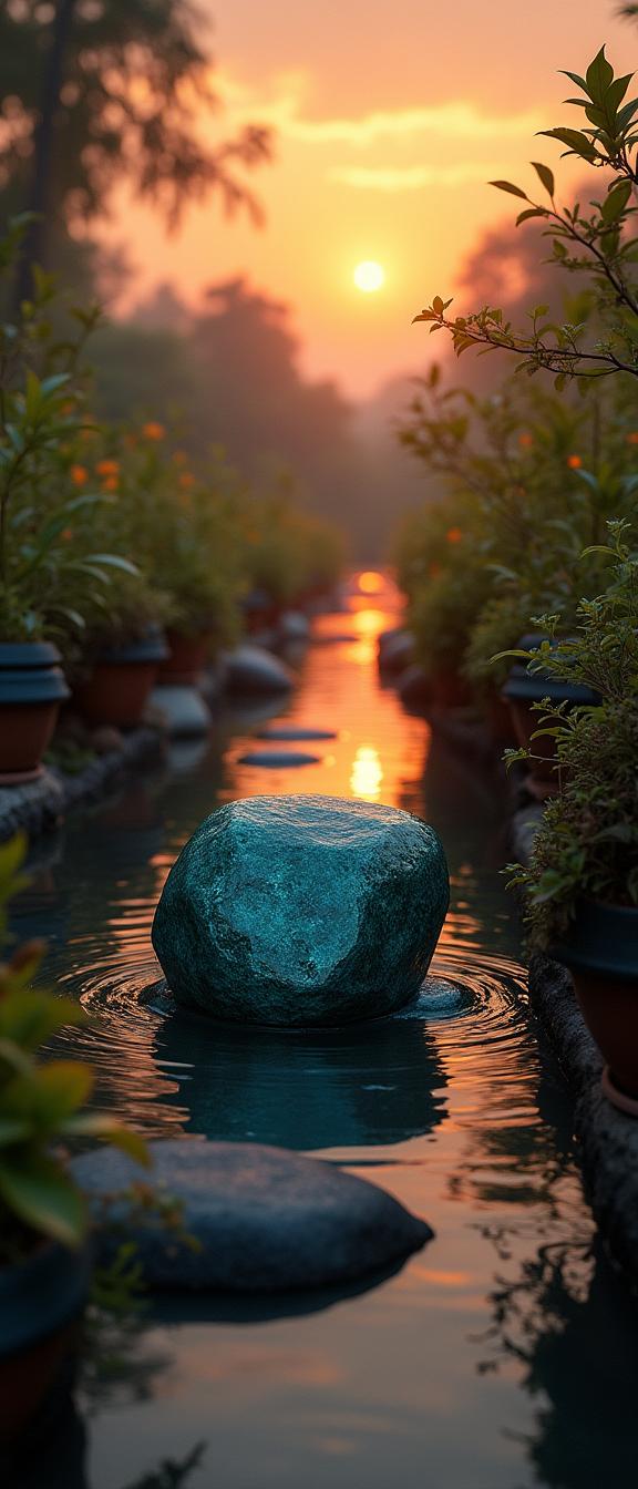 photograph, award winning, establishing shot of a Elegant Emerging The Philosopher s Stone , detailed Tangible background