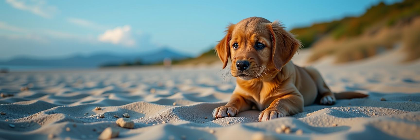 by Arthur Elgort and Saul Leiter , photograph, intricate background, establishing shot of a Tight Revealing Golden Retriever Puppy looking like an oatmeal
