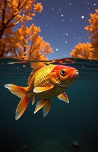 photograph, highly detailed, profile of a monster Goldfish , it is very Instinctive and Hateful