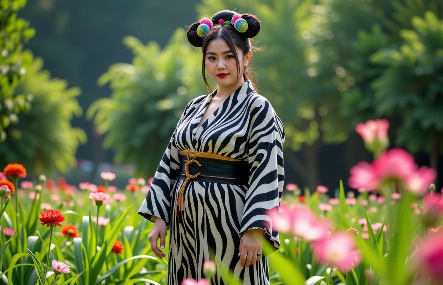 designed by Sally Mann , photograph, highly detailed, Street level shot of a Unappetizing Repulsive full figured Edo Period Female Boss