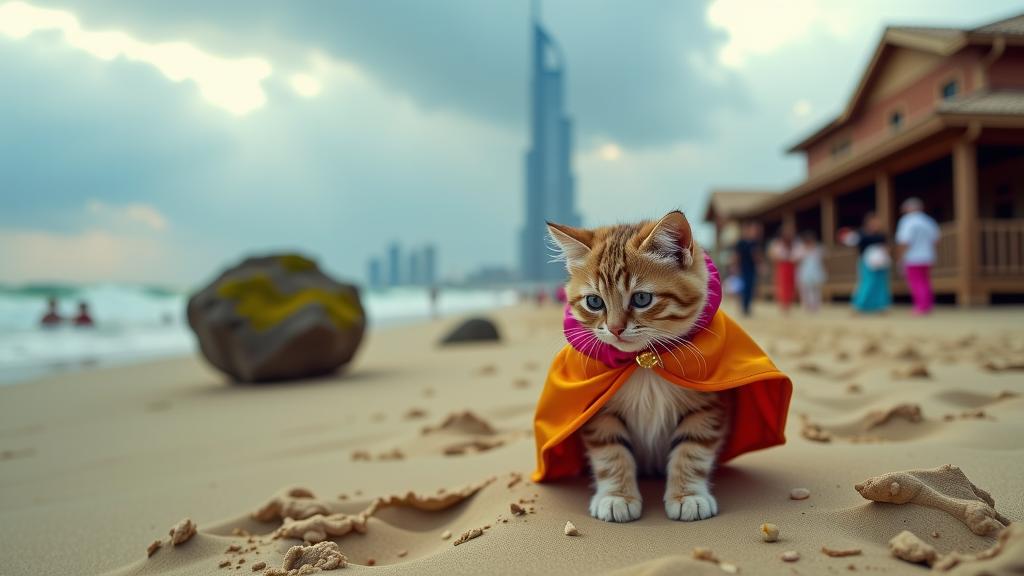 by Nan Goldin and Alvin Langdon Coburn , photograph, vignette, cinematic shot of a Candid Fluffy Birman Kitten with Silk Vibrant Color garb tailored by Duro Olowu