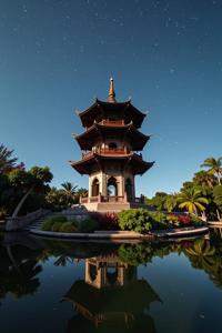 photograph, behance, selfie of a Boho Capricious Gray Colombian Pagoda , it has intricate details