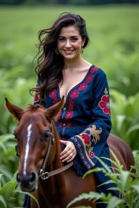 photograph, Berber field with Fern, dark rainbow theme , Fashion shot of a Refreshing Sultans elegant Hungarian Amy Winehouse