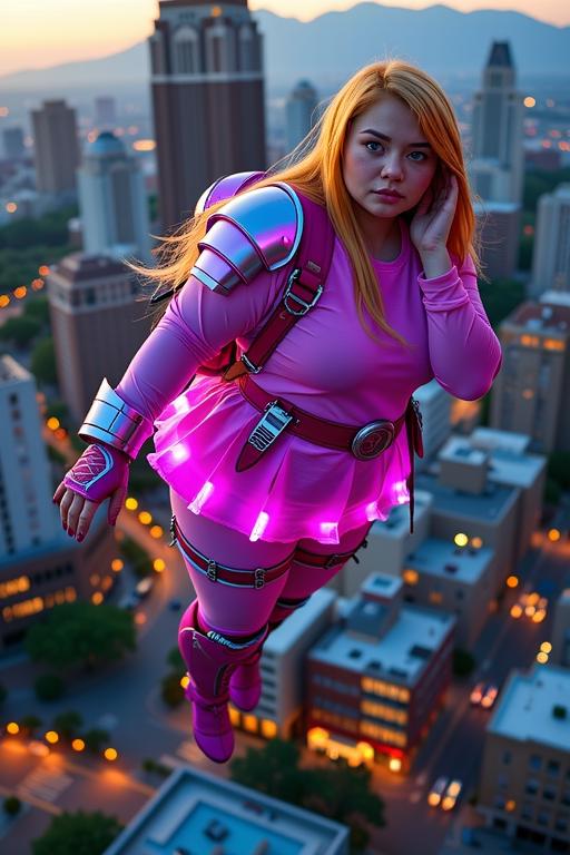 art by Miss Aniela and Miles Aldridge , photograph, surreal, Aerial View of a Bioluminescent Fantasy obese Nisei Megan Thee Stallion