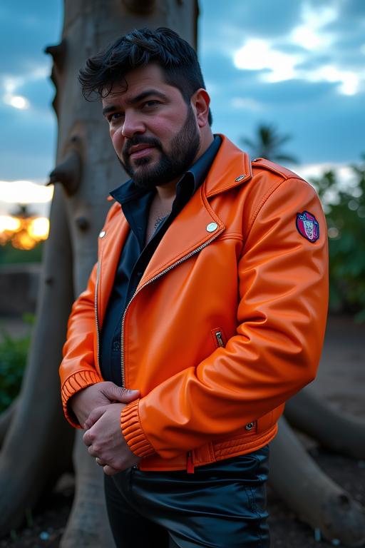 photograph, insane details, hip level shot of a Grotesque Tight fat traditional Sri Lankan Valet George Michael , he as Japanese Dwarf